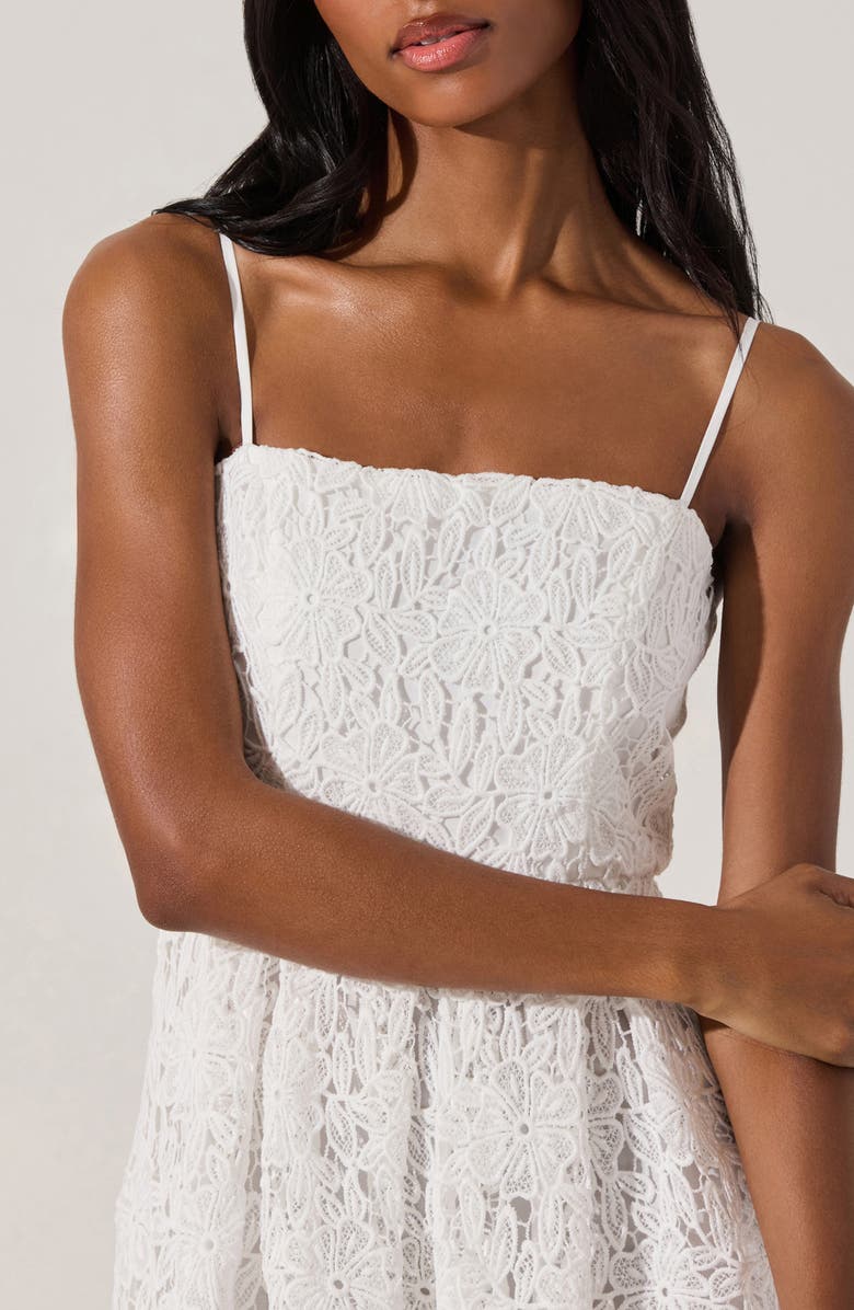 ASTR the Label Floral Lace Dress, Alternate, color, White