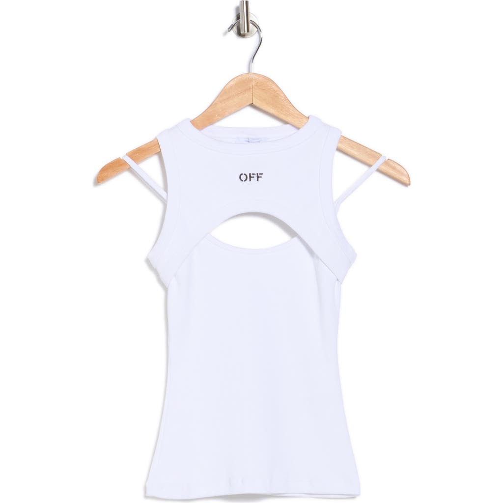 Off-white Off Stamp Rib Combo Camisole In Blue