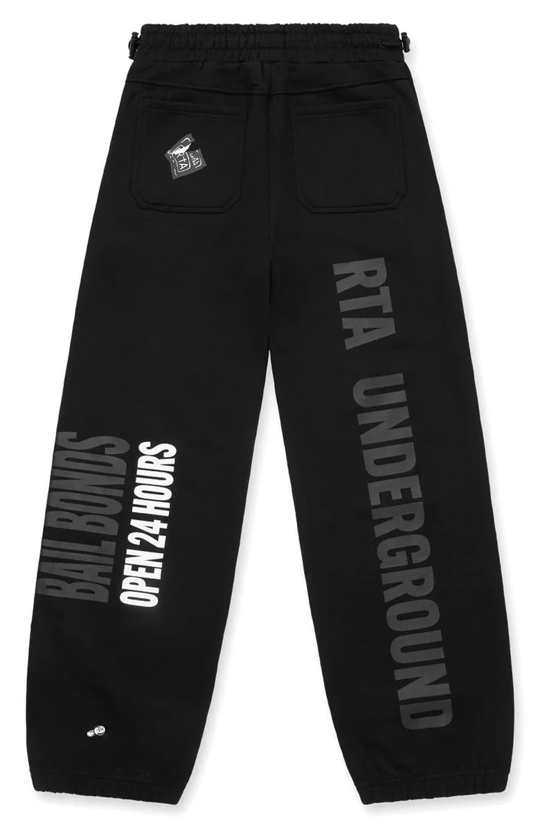 RtA Rafa Underground Sweatpants, Alternate, color, Black