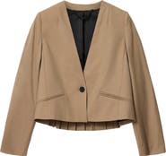 AllSaints Poppy Wool Blend Crop Blazer