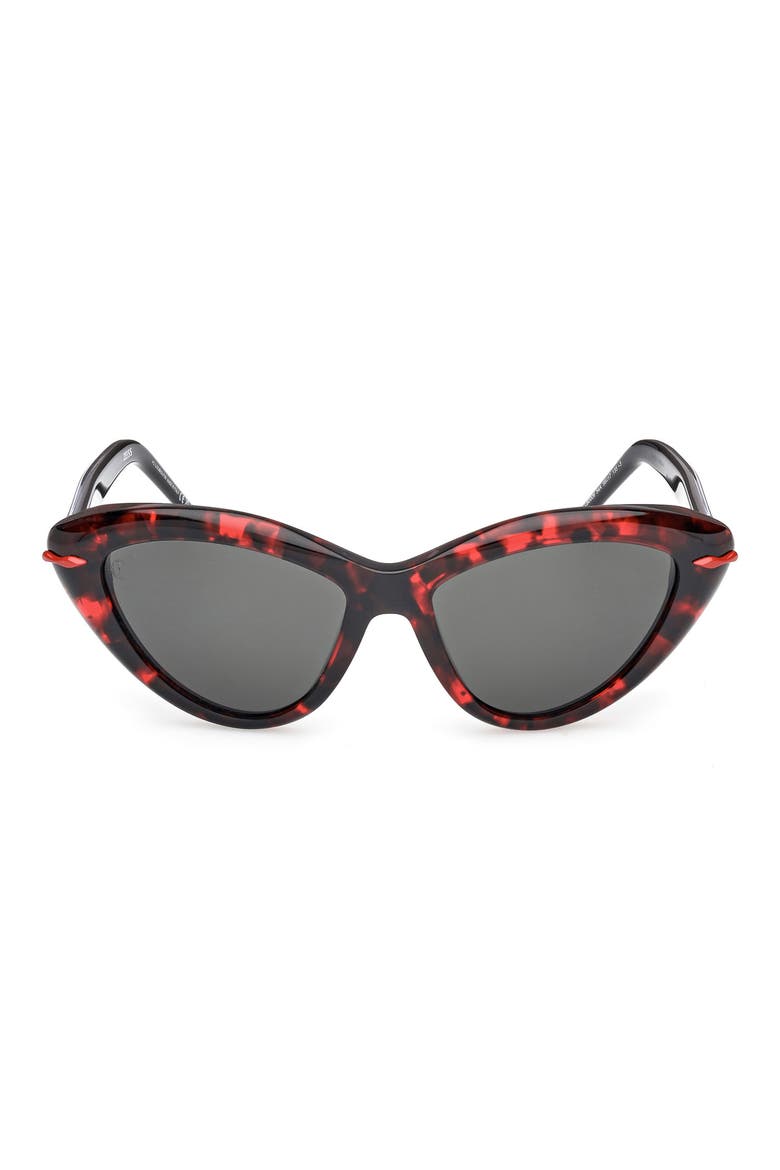 56mm Cat Eye Sunglasses, Main, color, RED HAVANA / GOLD / ZEISS