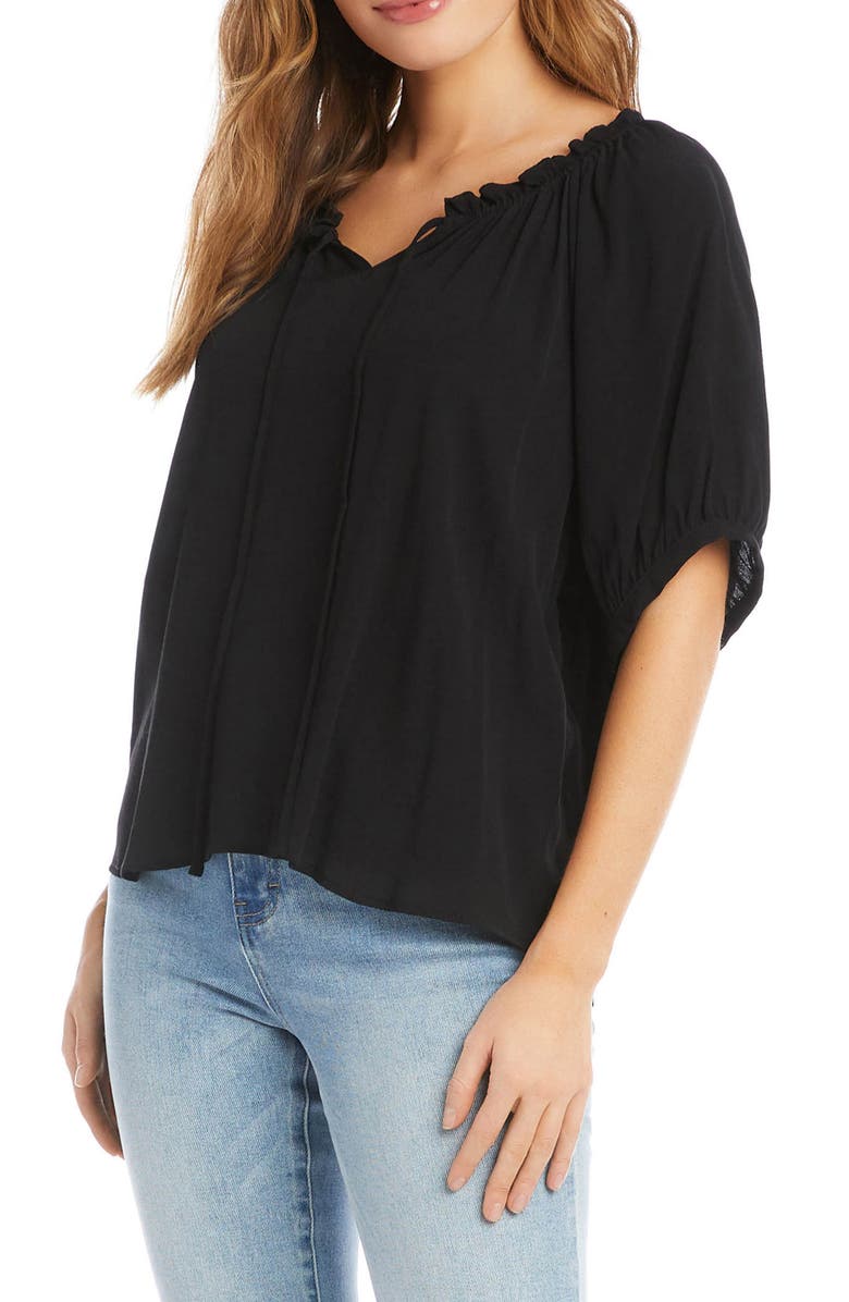 Karen Kane Ruffle Sleeve Blouse, Alternate, color, 