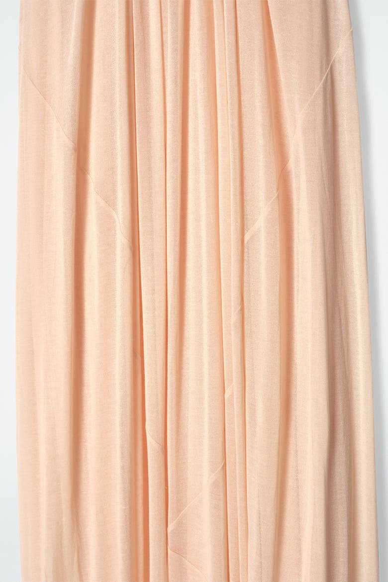 Gathered Halterneck Maxi Dress, Alternate, color, APRICOT