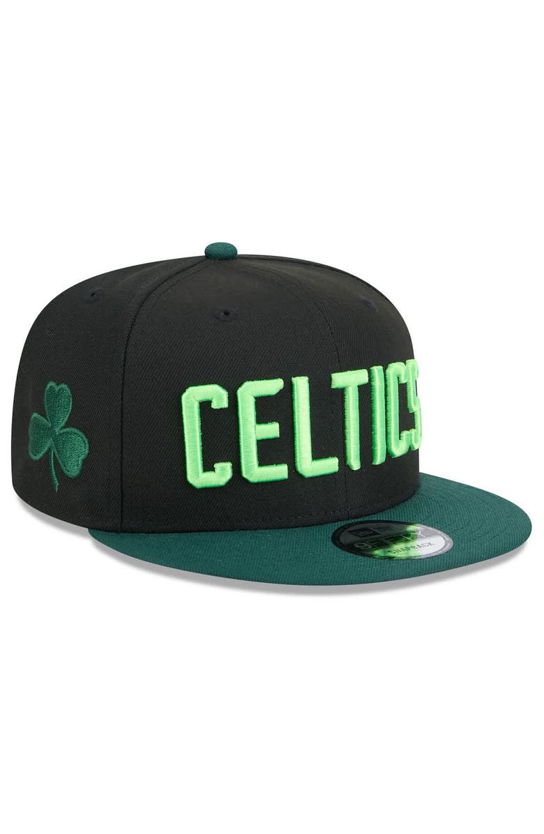 New Era Men's New Era  Black Boston Celtics 2024/25 City Edition 9FIFTY Snapback Hat, Main, color, 