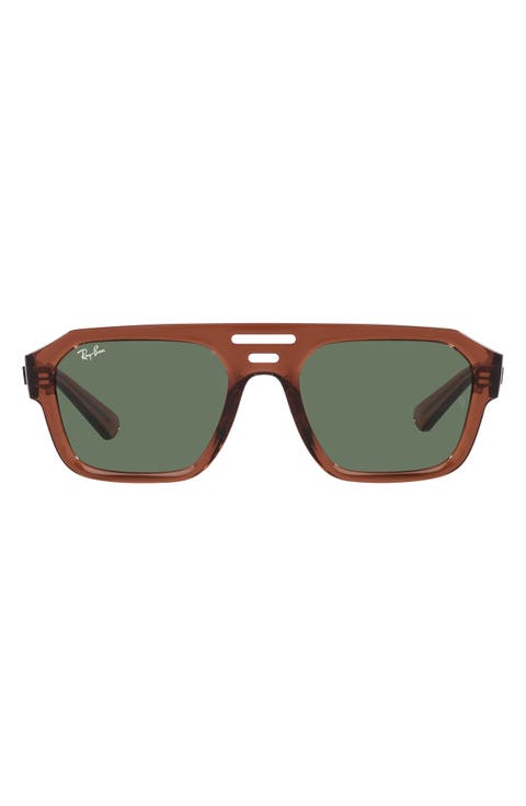 Corrigan Irregular 54mm Rectangular Sunglasses
