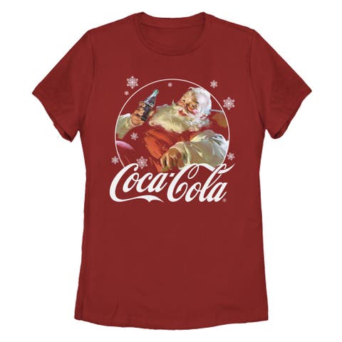 Women's Coca Cola Santa Snow Cola  Graphic T-Shirt