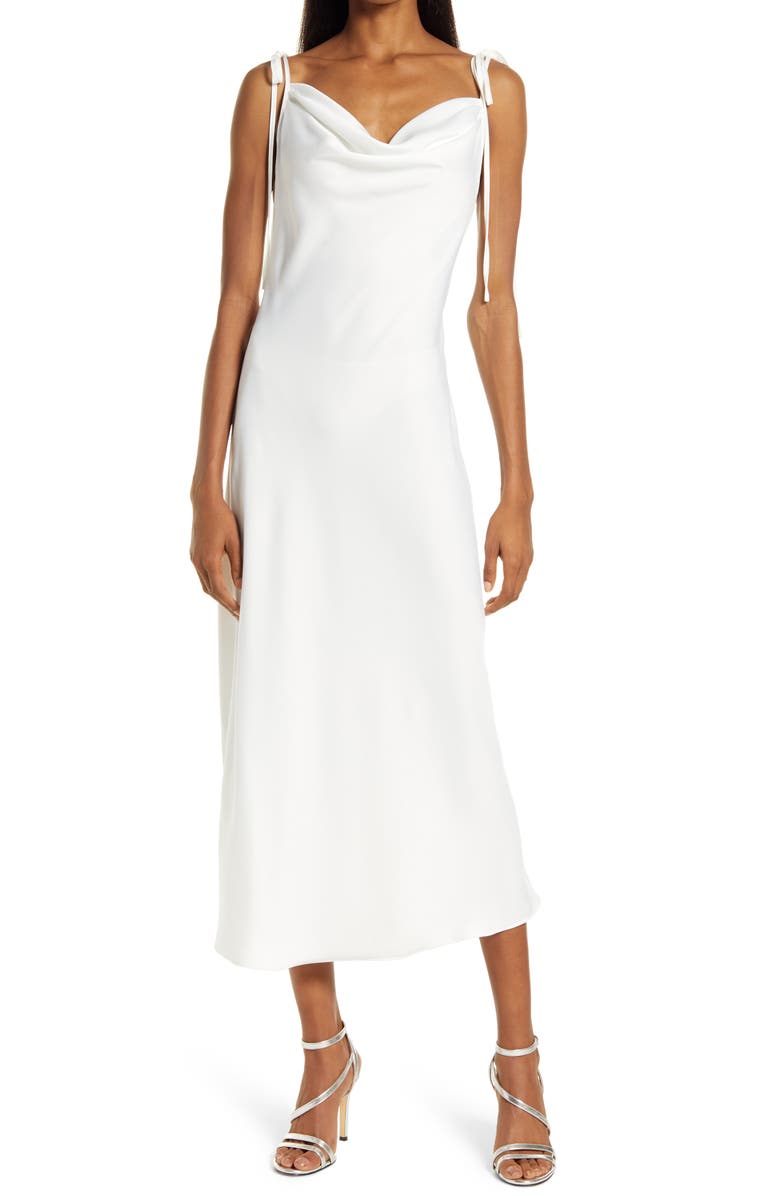 WAYF The Beverly Cowl Neck Midi Dress, Main, color,