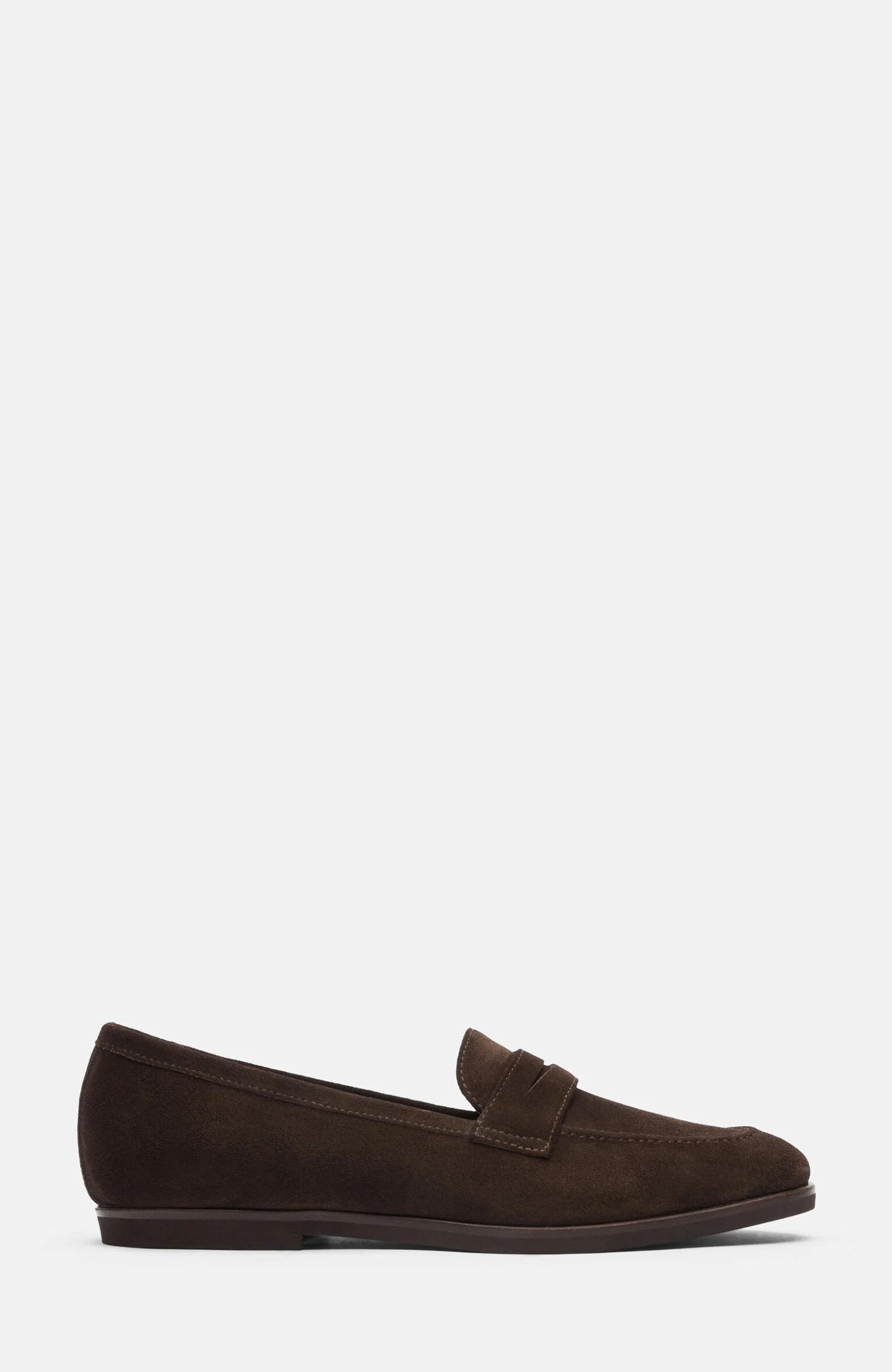 Monica Loafers, Alternate, color, Brown - suede
