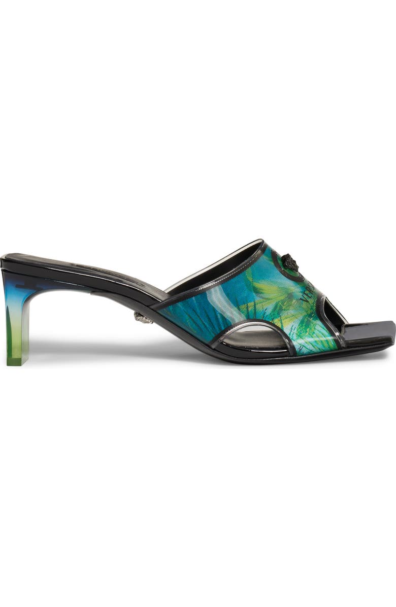 Versace Jungle Vynil Slide Sandal, Alternate, color,