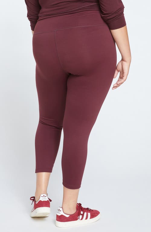 Universal Standard Next To Naked Crop Leggings In Black Cherry