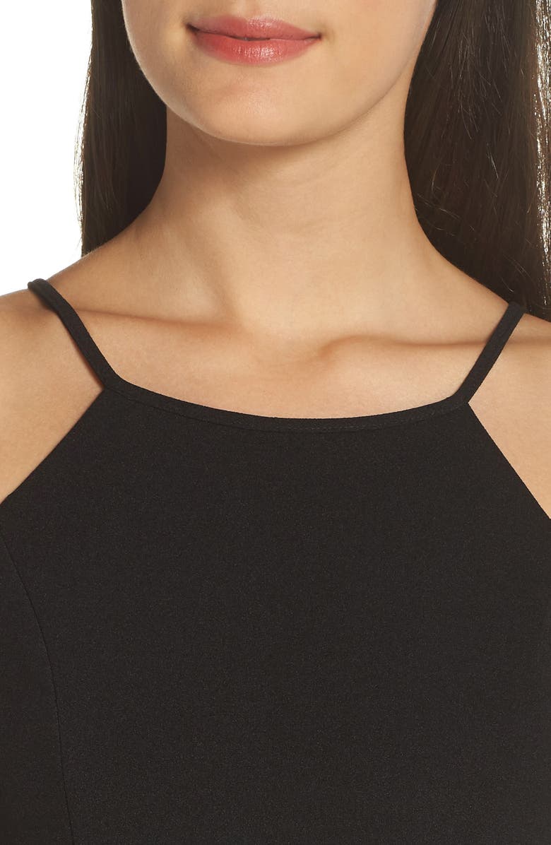 Lulus Halter Neck A-Line Cocktail Dress, Alternate, color,