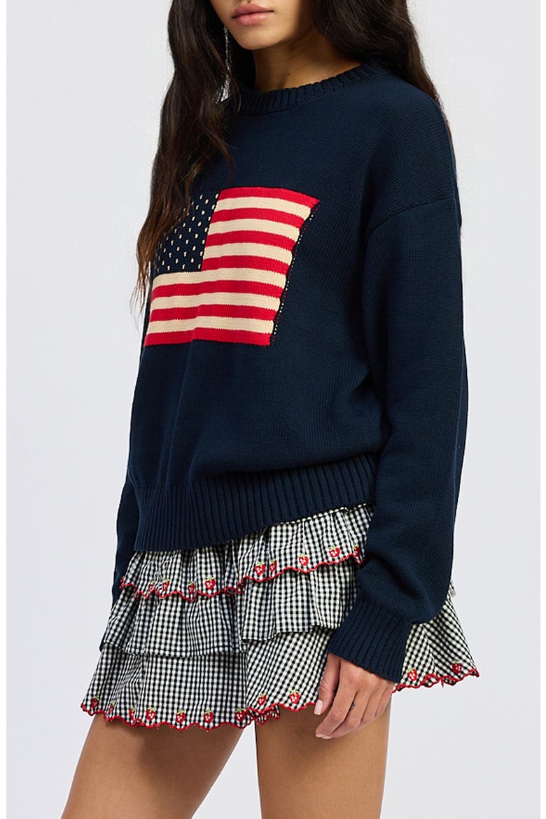 Coco Sweater, Alternate, color, NAVY RED