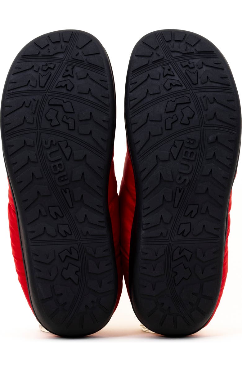 SUBU Gender Inclusive Indoor/Outdoor Puffer Slipper, Alternate, color, Red