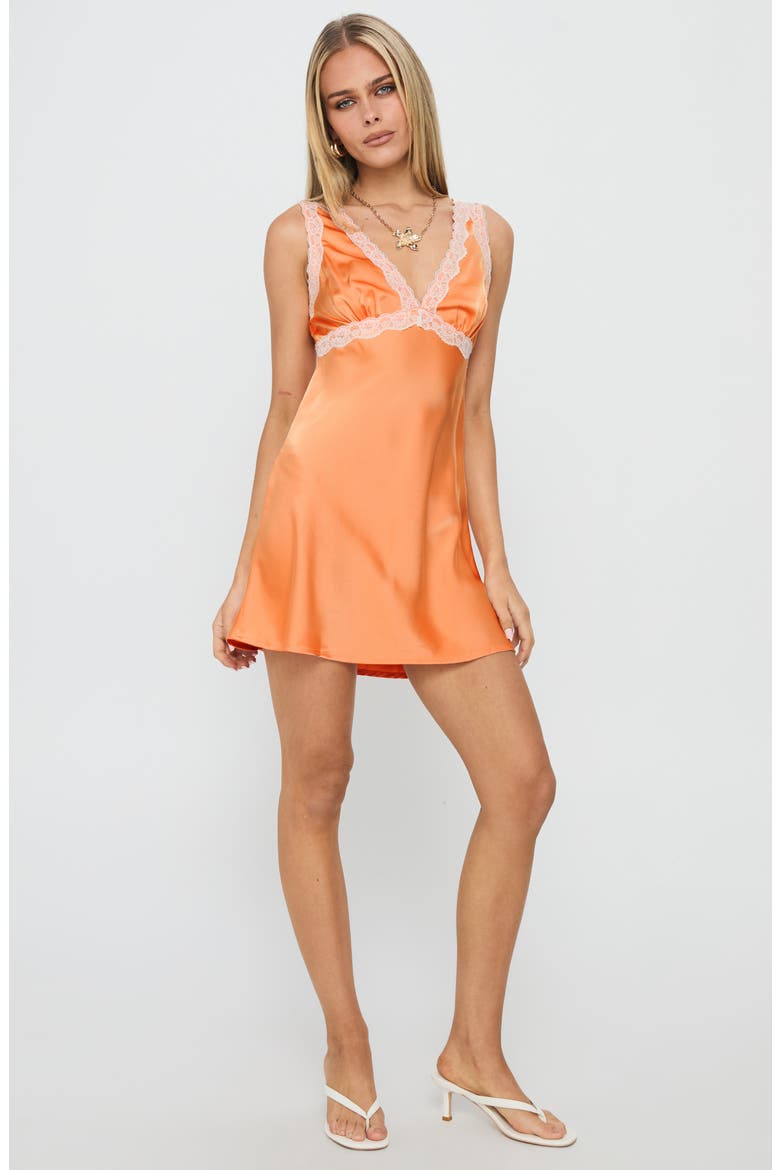 Lillipilly Lace Trim Minidress, Alternate, color, ORANGE