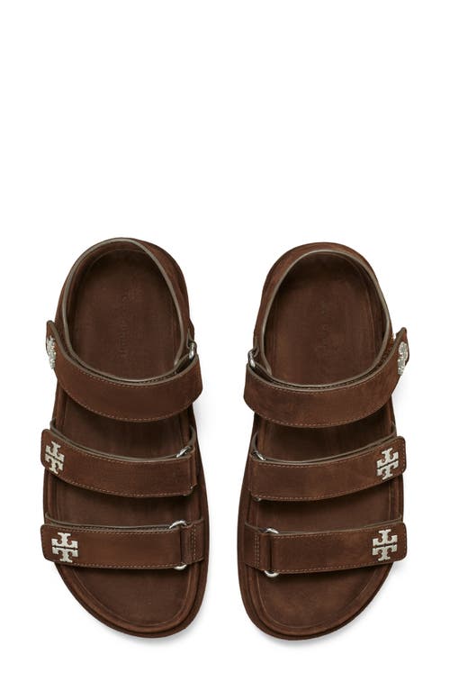 Tory Burch Kira Slingback Platform Sport Sandal In Brown