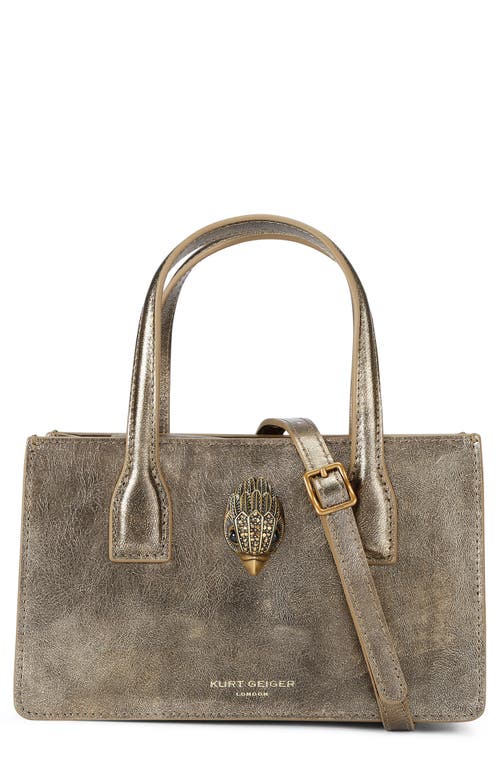 Kurt Geiger London Mini Bond Textured Metallic Leather Tote