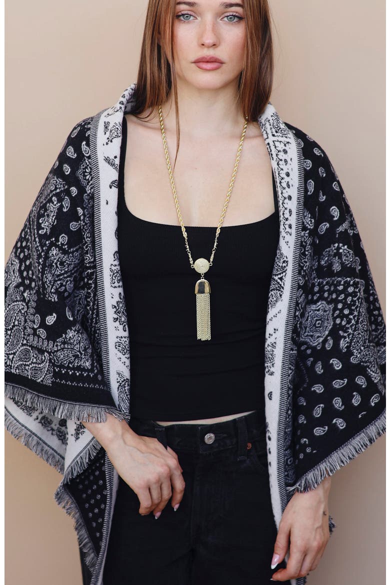 Williamsburg Scarf, Alternate, color, BLACK