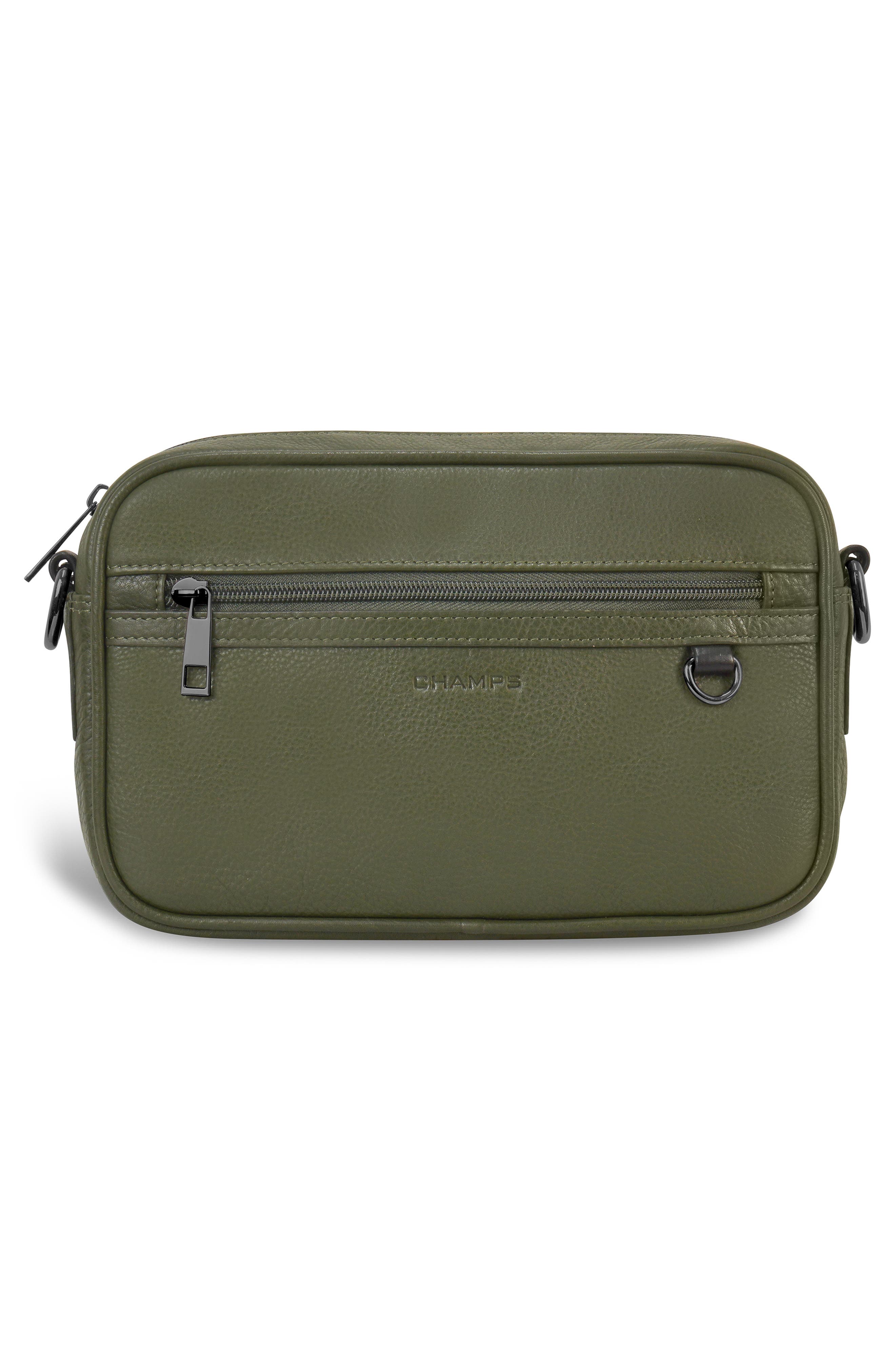 CHAMPS Onyx Leather Camera Bag, Alternate, color, Khaki