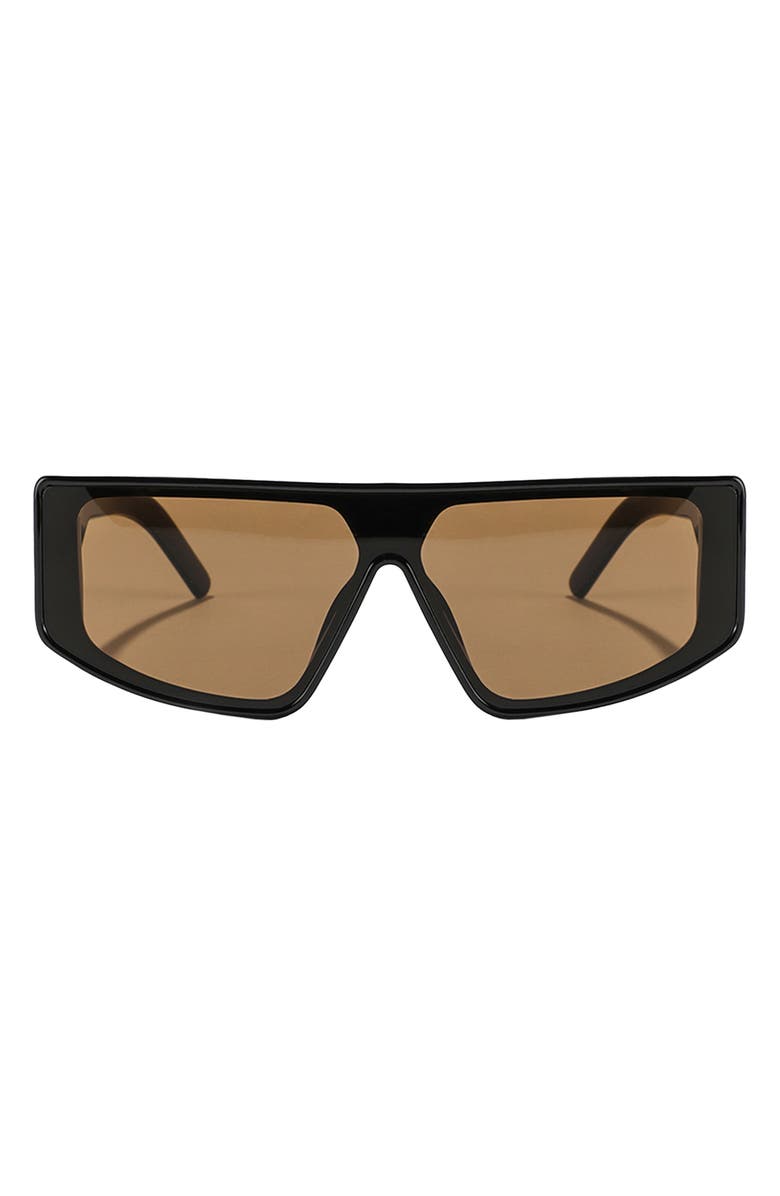 Fifth & Ninth Tatum 61mm Square Sunglasses, Main, color, Brown/ Black