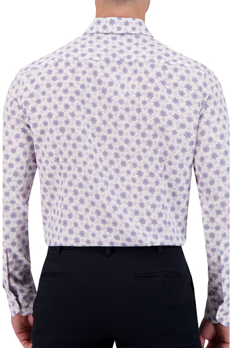 Slim Fit Floral Performance Dress Shirt, Alternate, color, LAVENDER