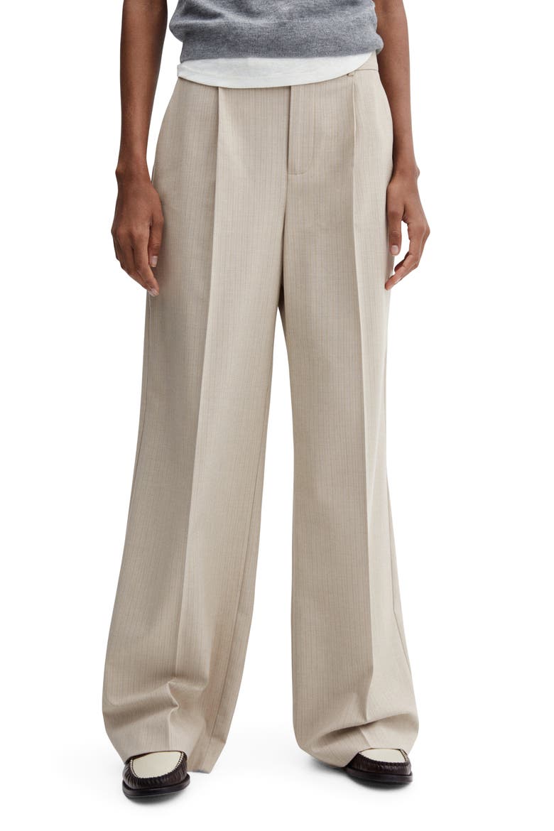Tonal Stripe Pants, Main, color, ECRU