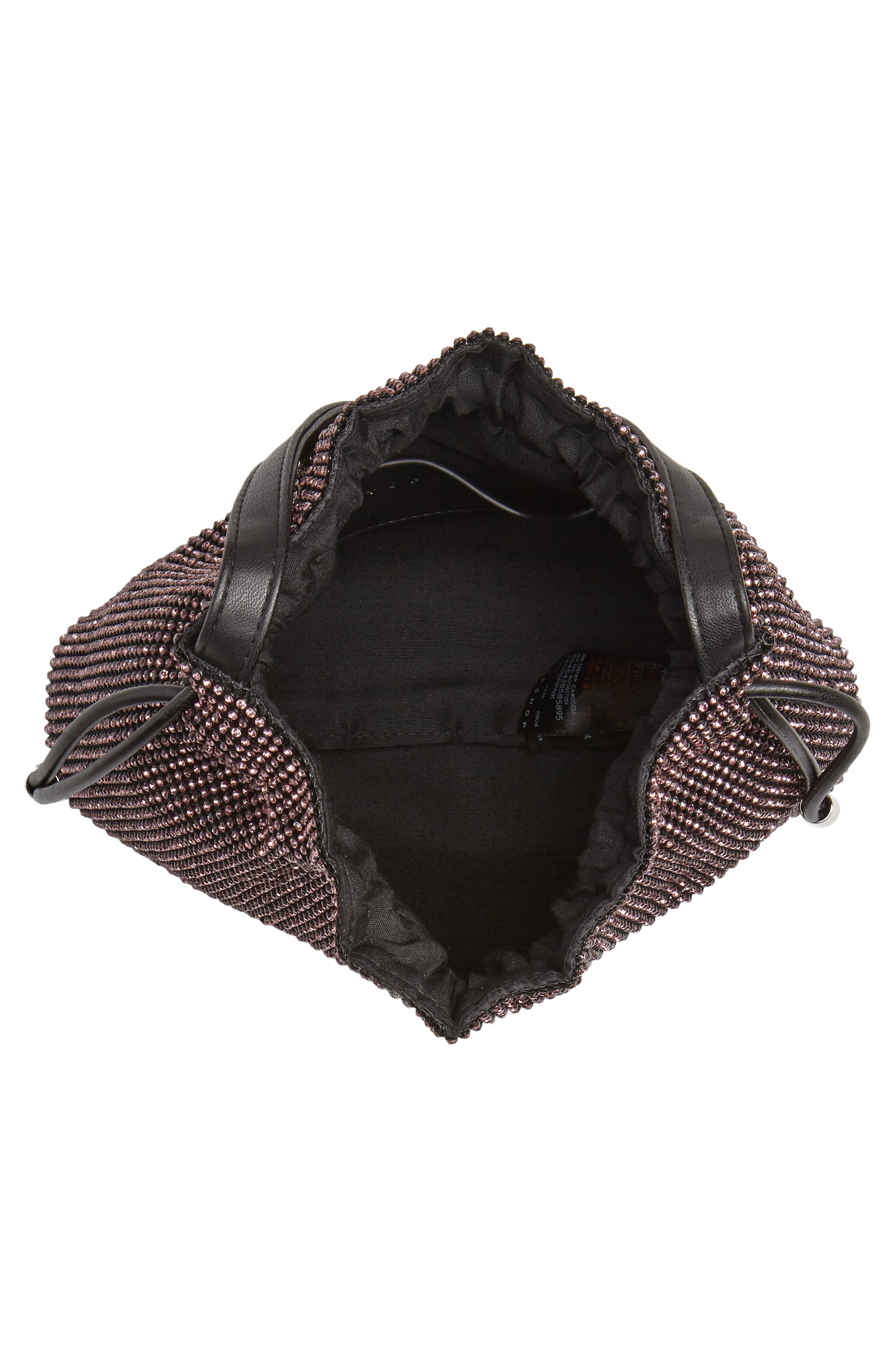 Topshop Dina Diamante Drawstring Bag, Alternate, color, 