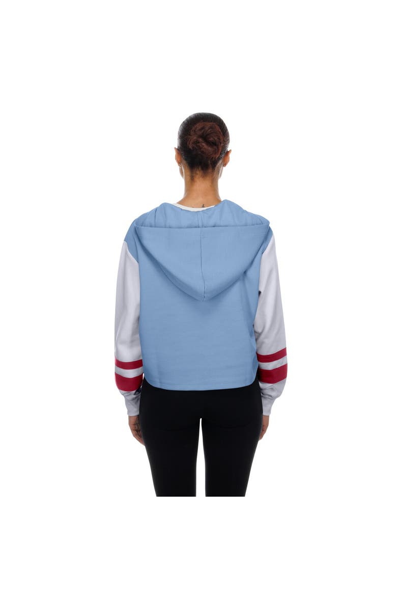 Women's New Era  Light Blue Philadelphia Phillies Boxy Lace-Up Hoodie, Alternate, color, Light Blue