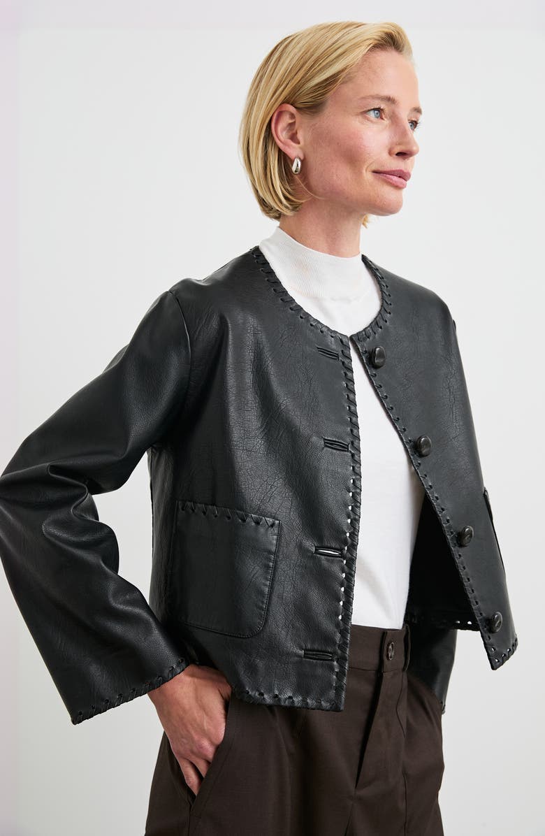 Rails Nevina Faux Leather Jacket, Alternate, color, Black