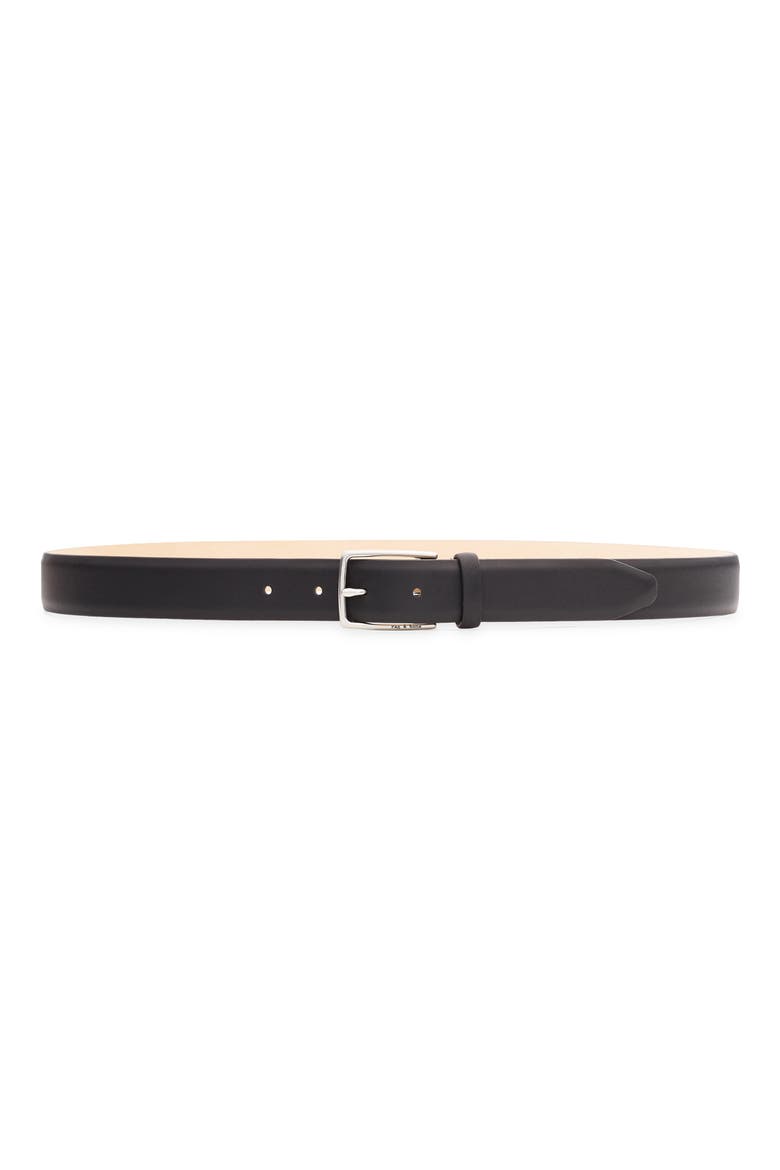 Black Leather Belt, Main, color, BLACK
