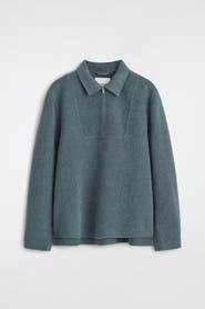 COS Double-Faced Wool-Blend Zip-Up Overshirt