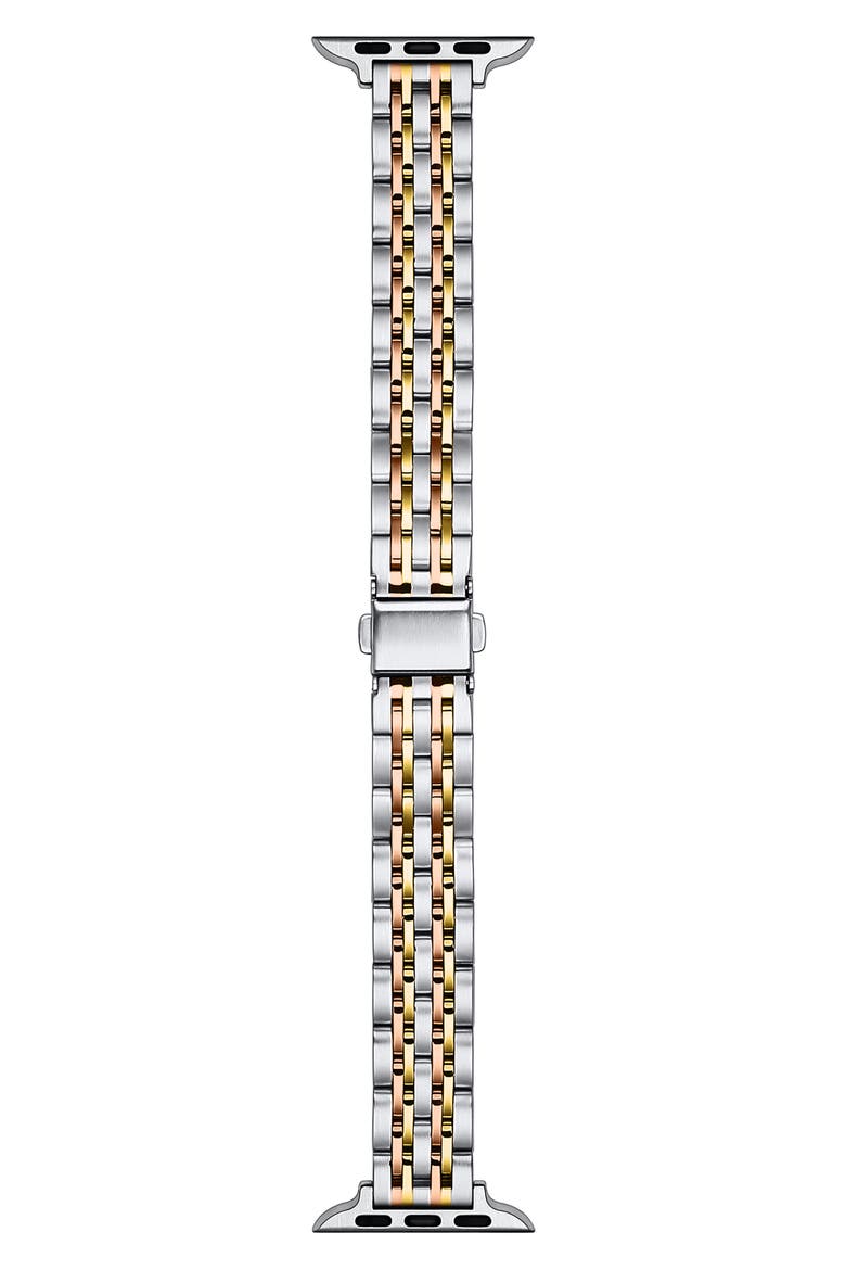 Rainey Tricolor Apple Watch® Bracelet Watchband, Main, color, SILVER/ GOLD/ ROSE GOLD
