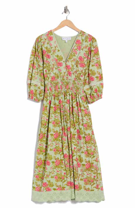 Maisie Floral Smocked Waist Midi Dress
