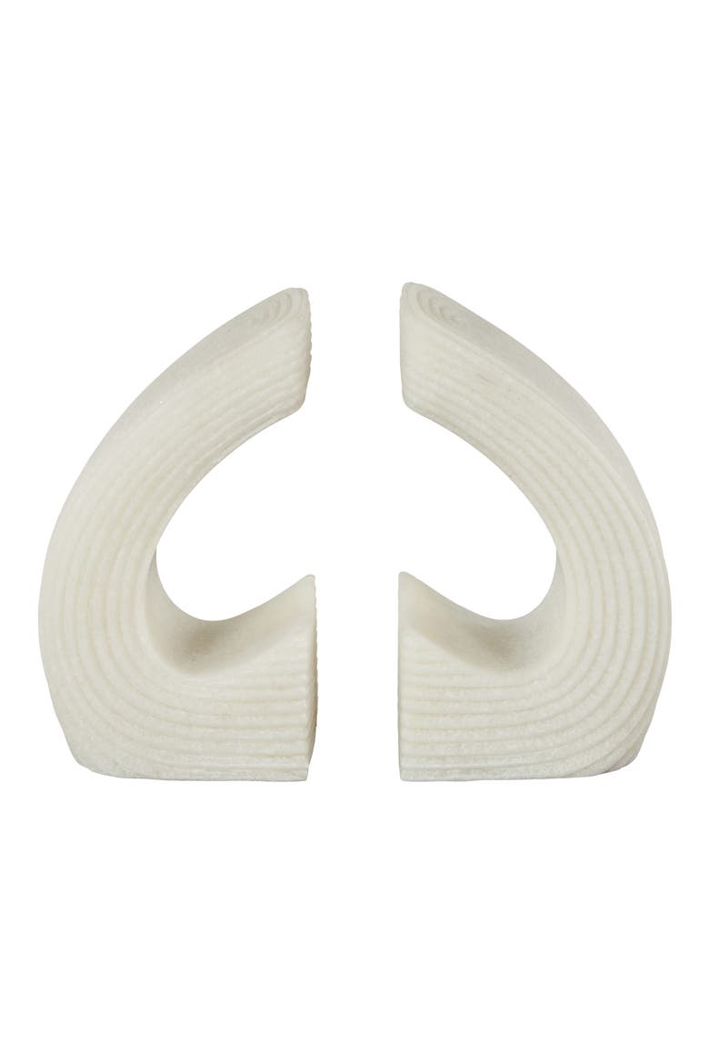 Textured Bookends, Main, color, WHITE