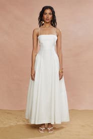 AMUR Aliza Midi Poplin Dress