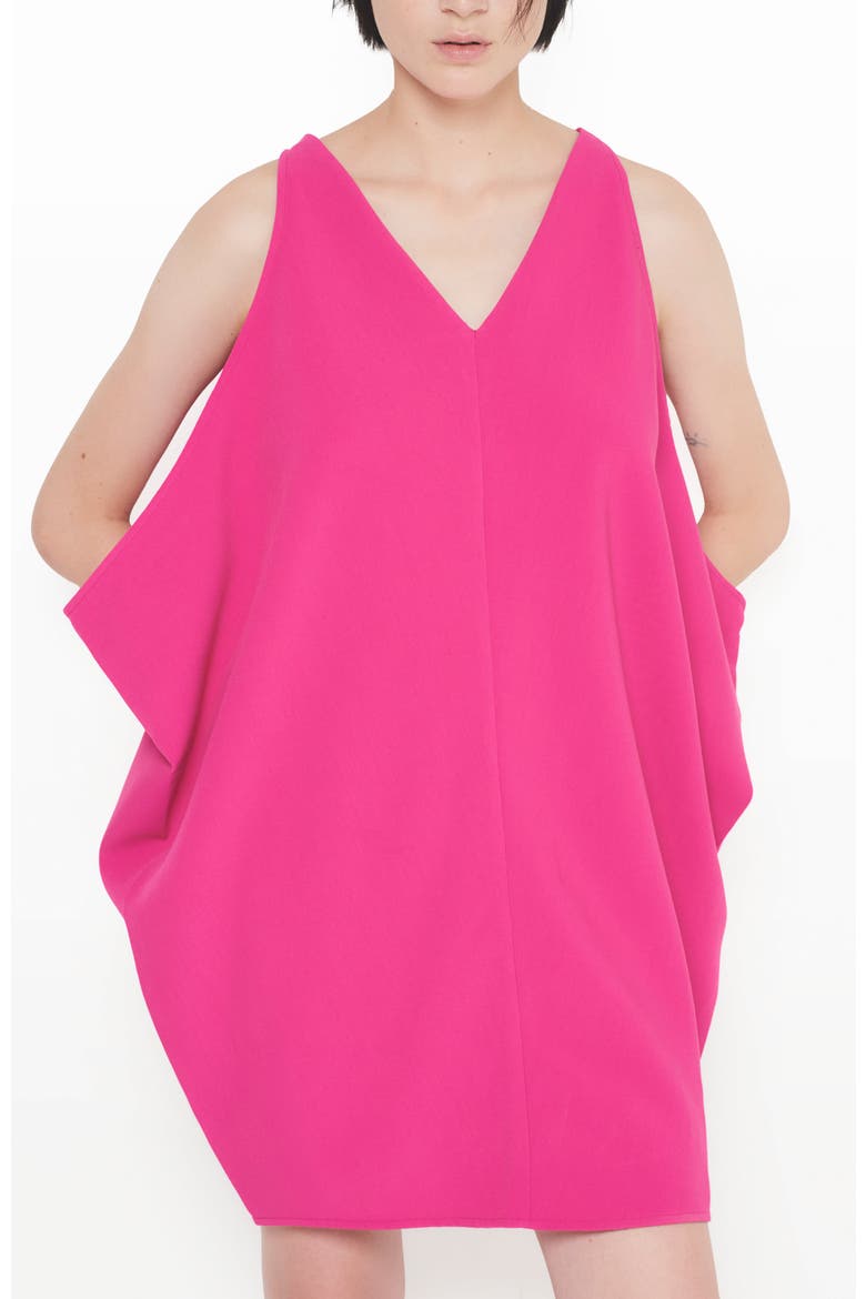 Valentina Drape Dress, Alternate, color, Magenta