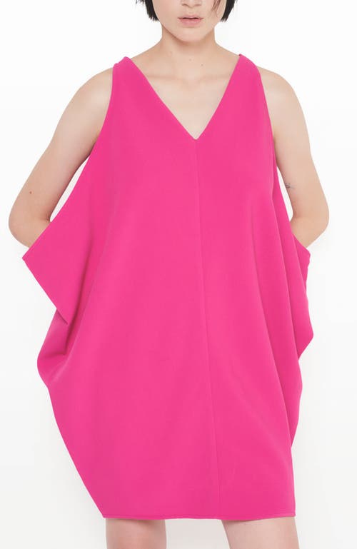 As By Df Valentina Drape Dress In Magenta