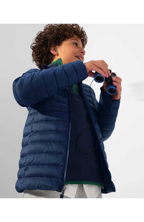 Lands' End Kids Insulated Down Alternative Thermoplume Jacket In Blue