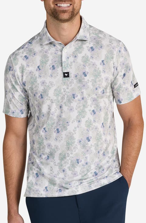 Core Floral Performance Golf Polo