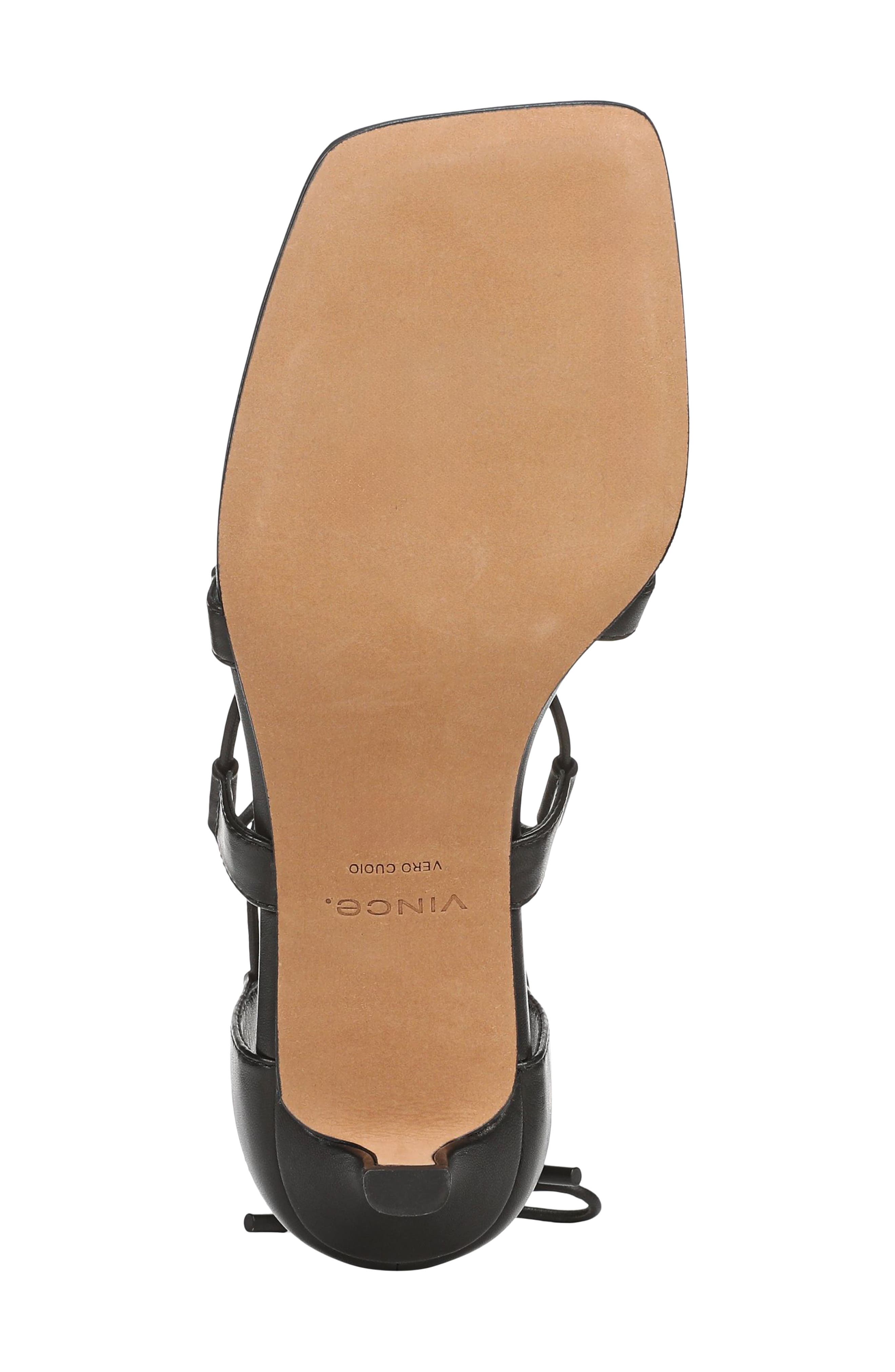 Vince Paulette Ankle Wrap Sandal, Alternate, color, Black