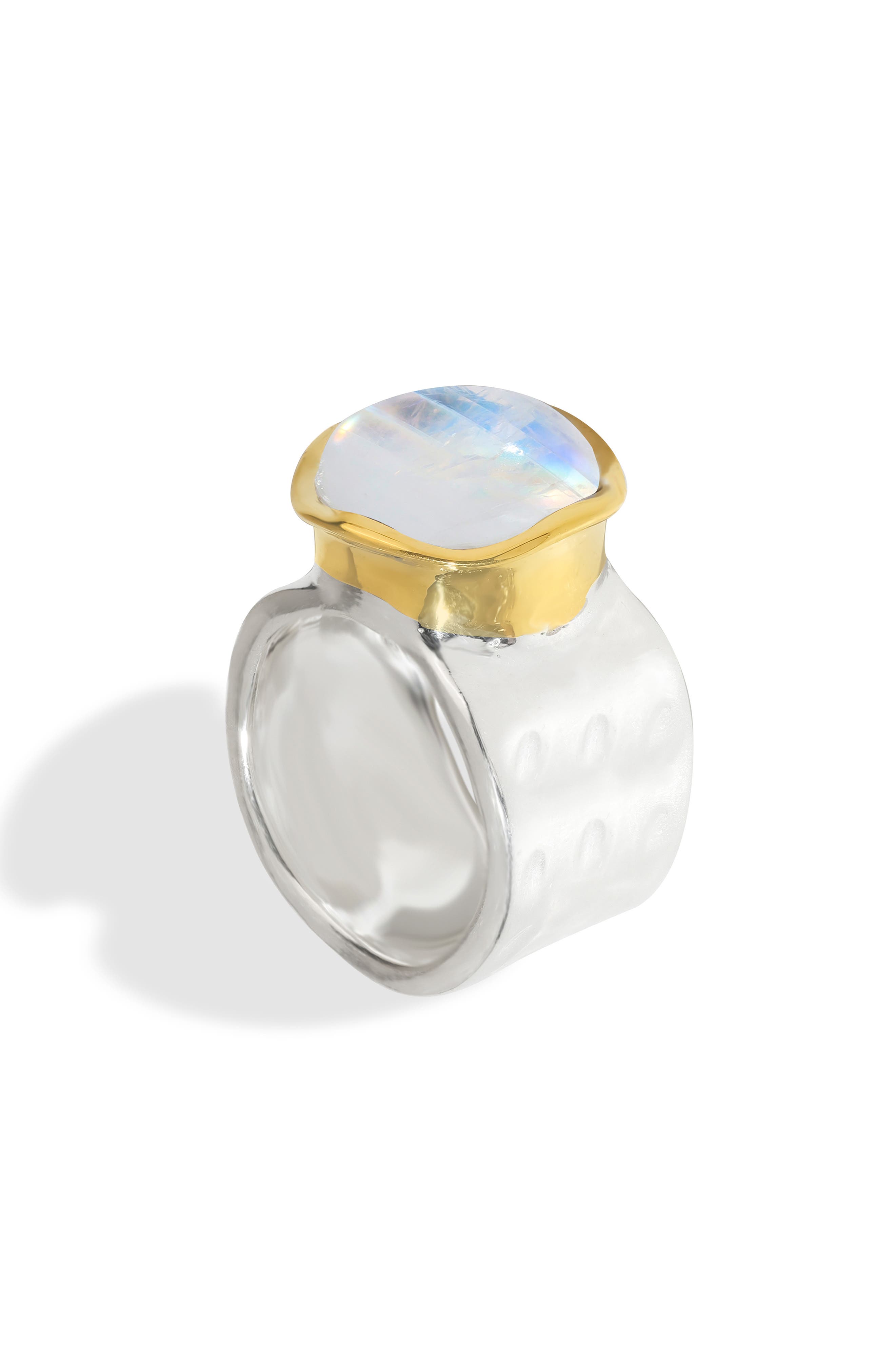 YS GEMS Semiprecious Stone Cabochon Ring