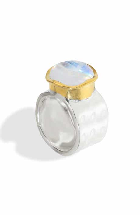 YS GEMS Semiprecious Stone Cabochon Ring