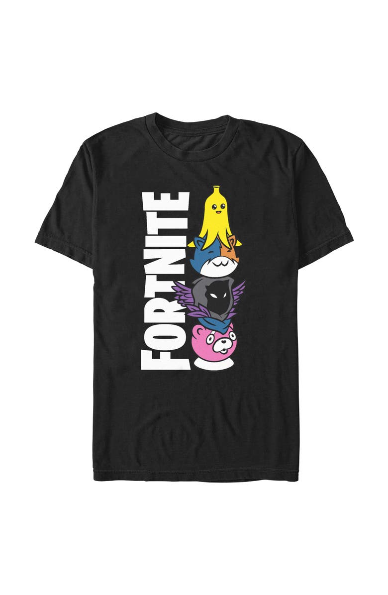 FORTNITE Men's Fortnite Cute Characters Logo  Graphic T-Shirt, Main, color, Black