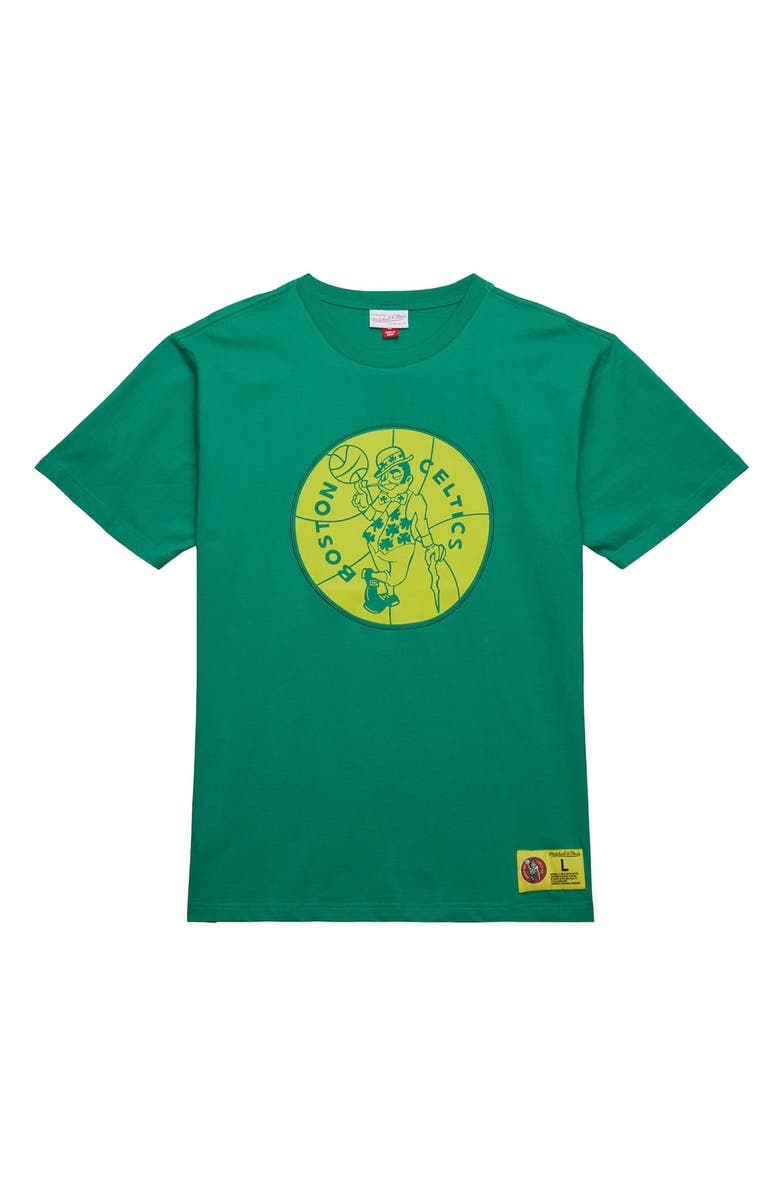 Mitchell & Ness Men's Mitchell & Ness Kelly Green Boston Celtics Hardwood Classics Neon Nights Premium T-Shirt, Alternate, color, Kelly Green