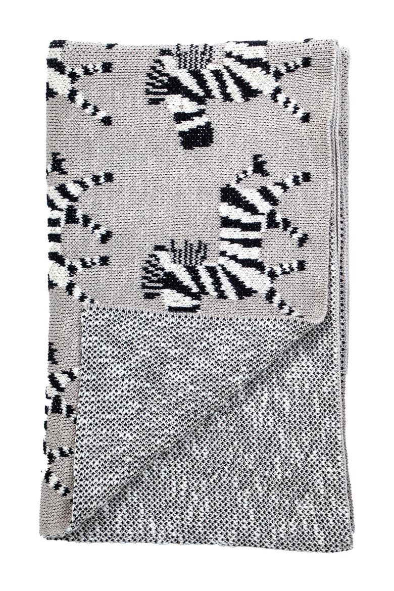 Zara Transitional Grey Knitted 32" x 40" Baby Blanket, Alternate, color, GRAY
