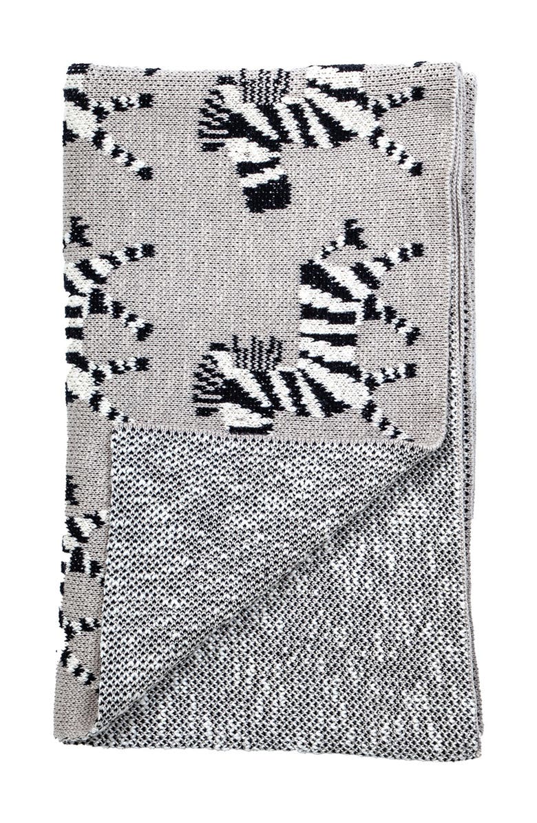 PARKLAND COLLECTION Zara Transitional Grey Knitted 32" x 40" Baby Blanket, Alternate, color, Gray