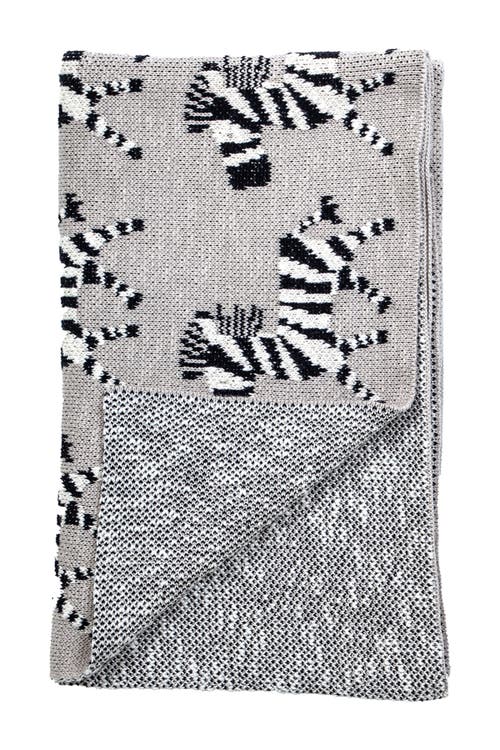 Parkland Collection Zara Transitional Grey Knitted 32" X 40" Baby Blanket In Gray