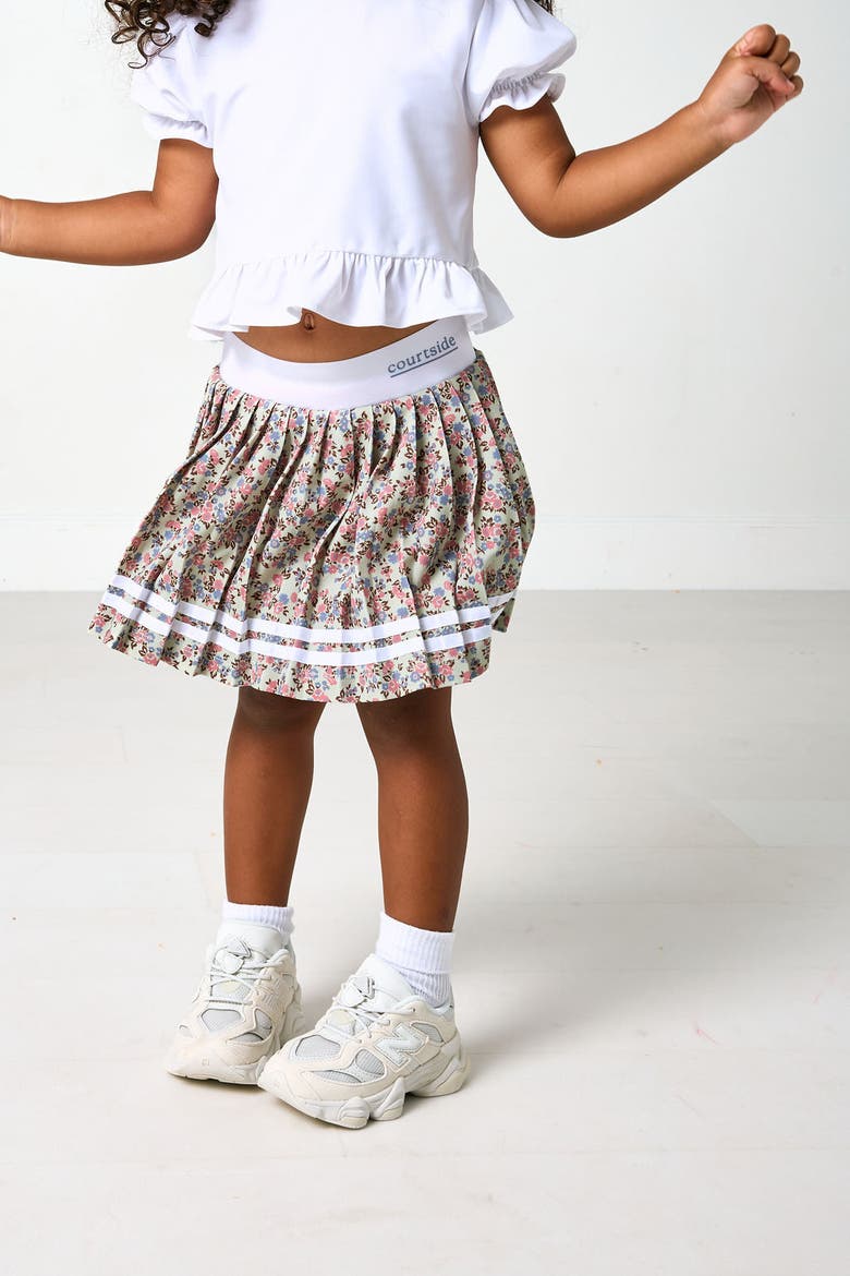 League Pleated Skort, Alternate, color, Fall Floral