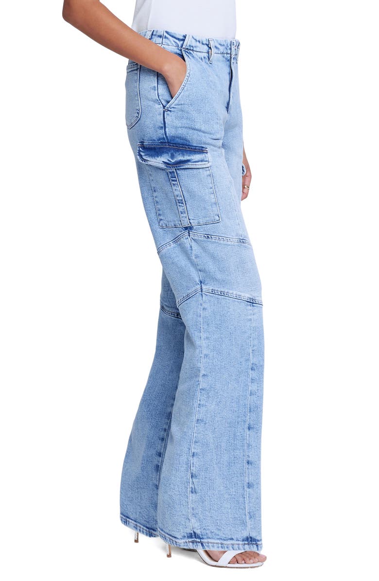 L'AGENCE Brooklyn High Waist Wide Leg Cargo Jeans, Alternate, color, 