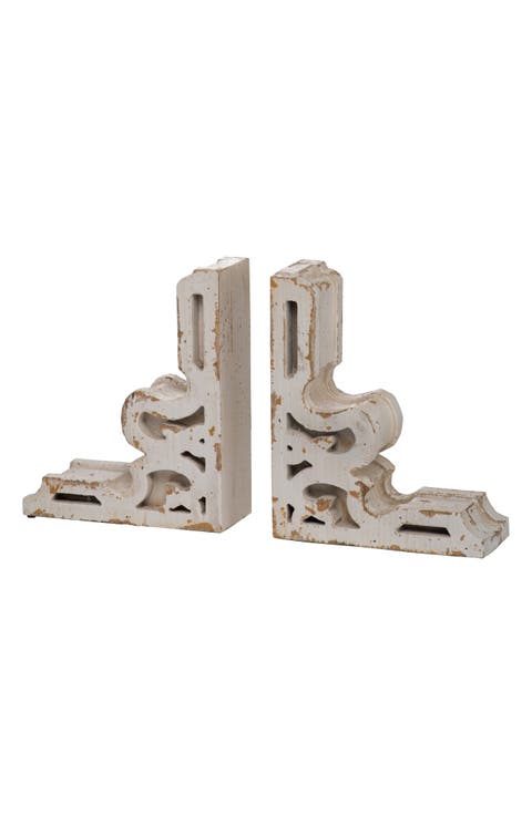 Rustic Wood Bookends