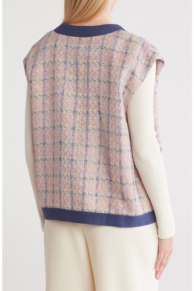 Laurel Oversize Tweed Vest, Alternate, color, TAN/ DUSTY PINK/ BLUE